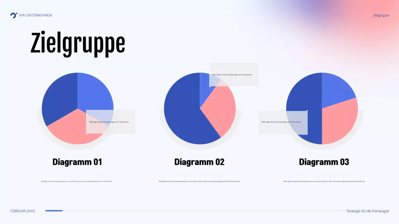blaue moderne Kampagnenpräsentation