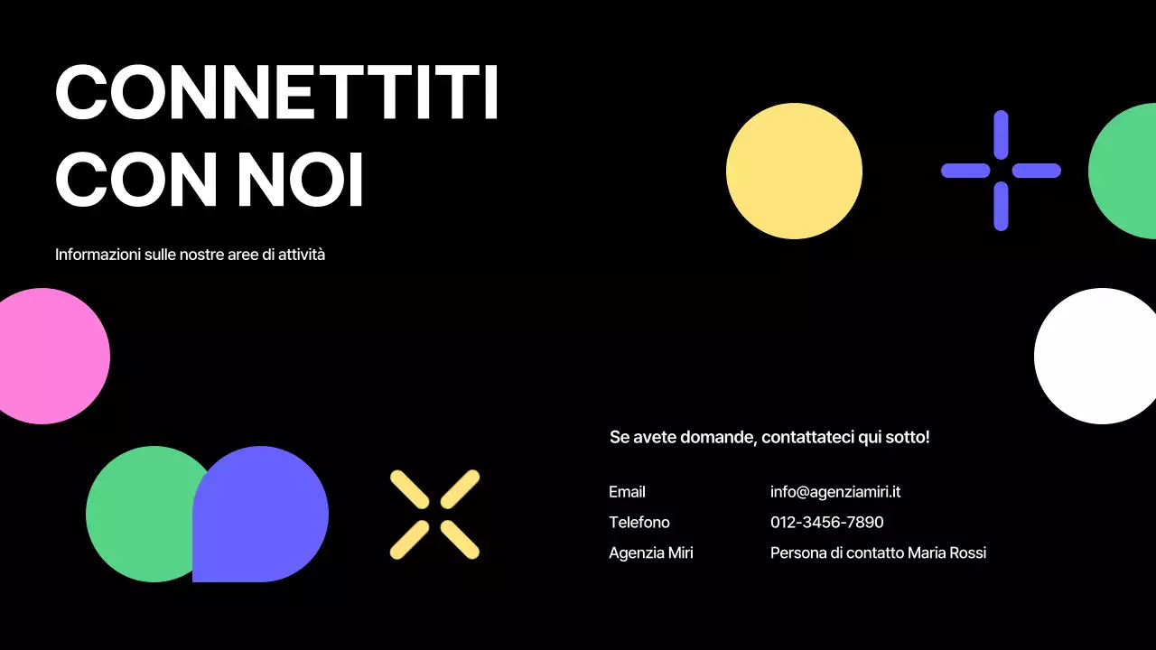 profilo aziendale black modern design