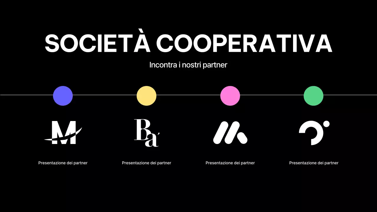 profilo aziendale black modern design