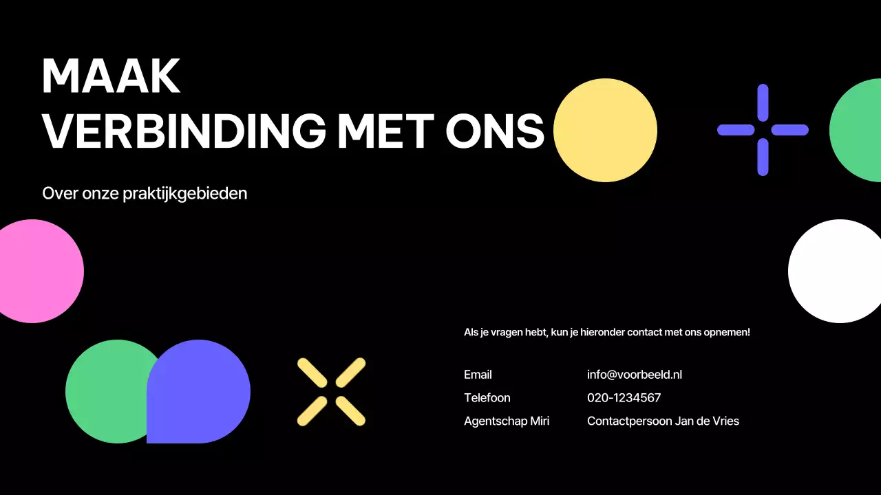 black modern design bedrijfsprofiel