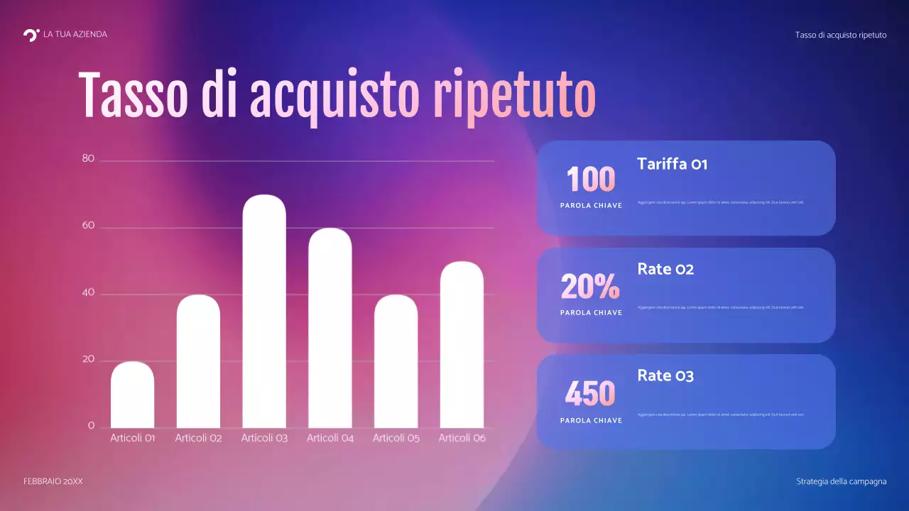 presentazione della campagna blu moderna