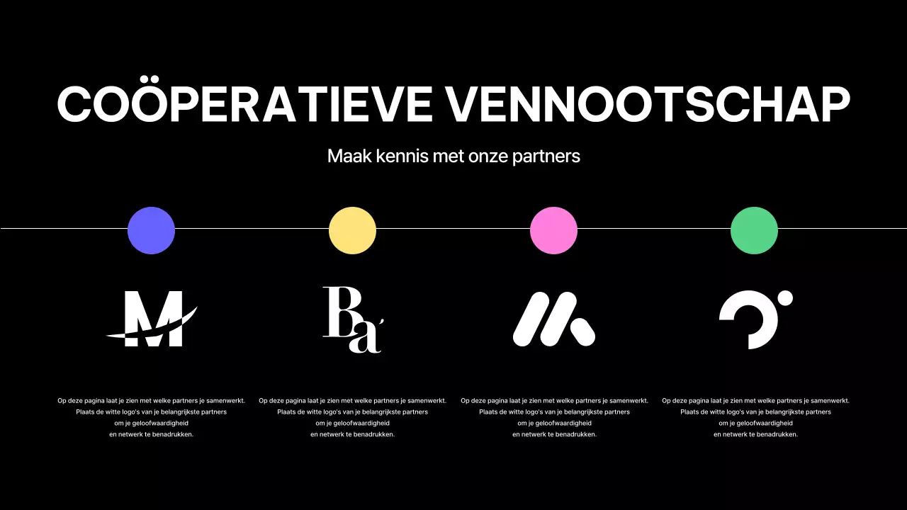 black modern design bedrijfsprofiel