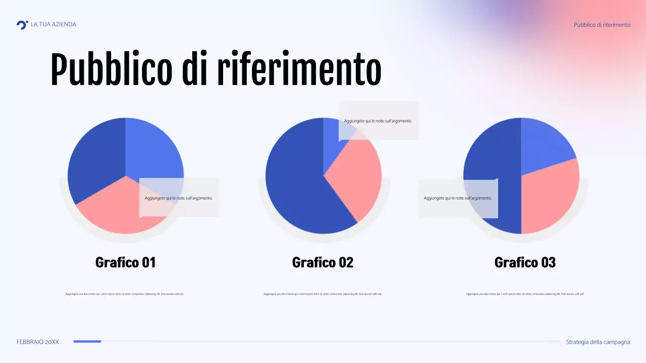 presentazione della campagna blu moderna
