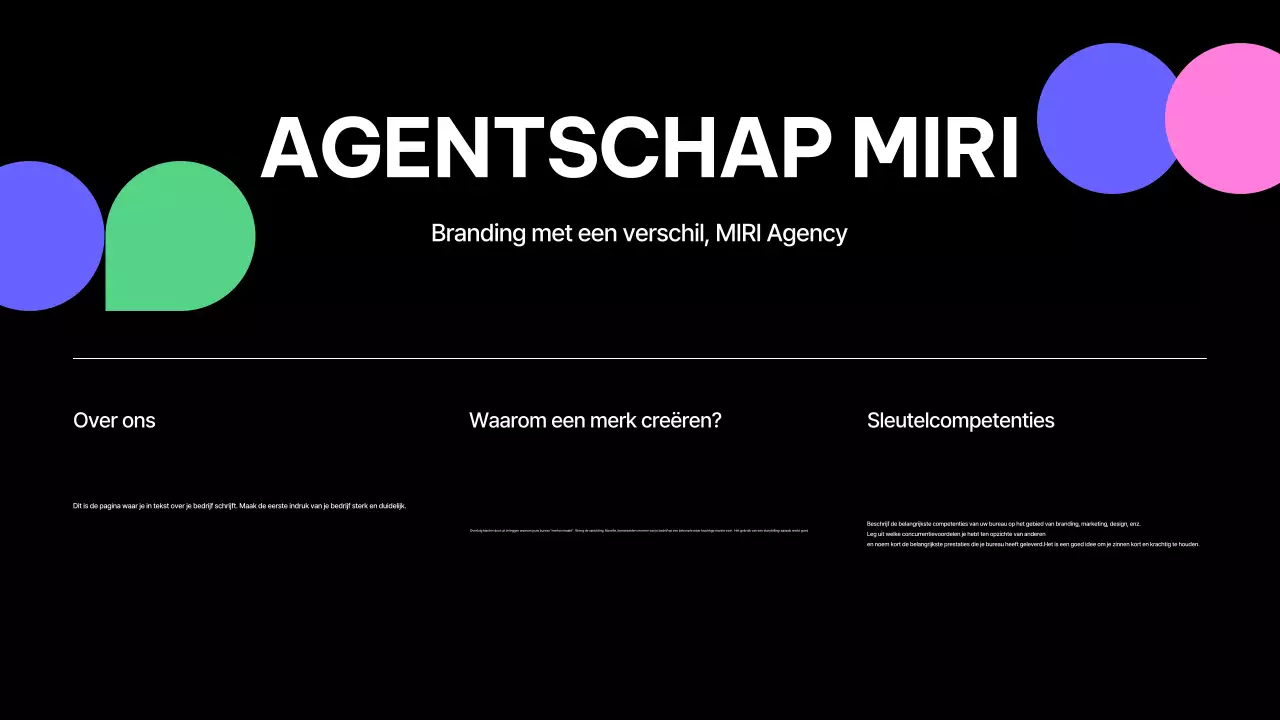 black modern design bedrijfsprofiel