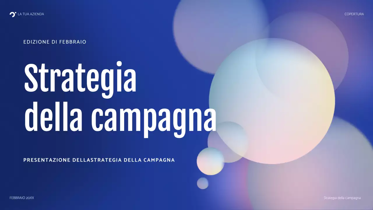 presentazione della campagna blu moderna