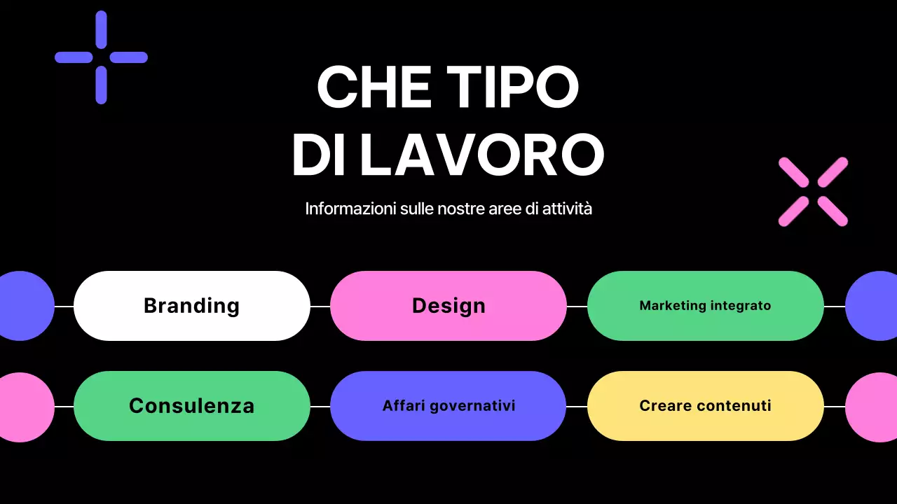 profilo aziendale black modern design