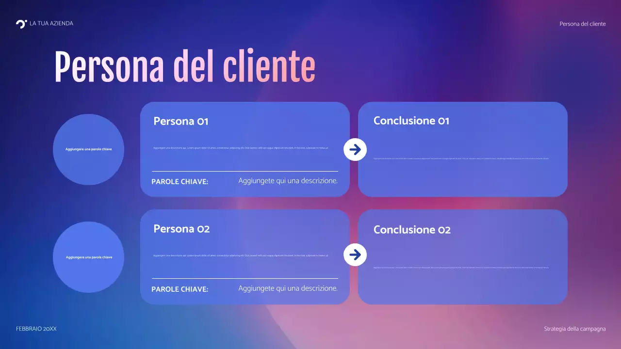 presentazione della campagna blu moderna