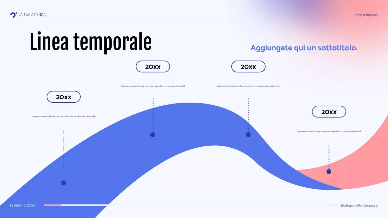 presentazione della campagna blu moderna