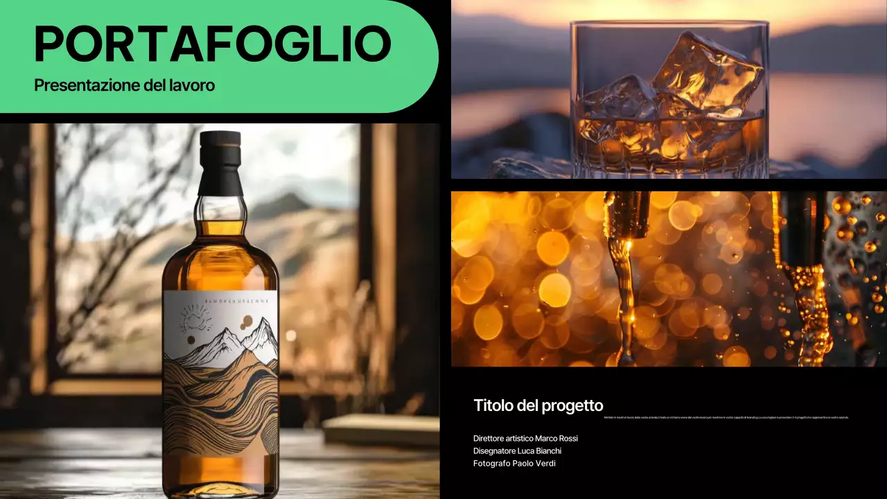 profilo aziendale black modern design