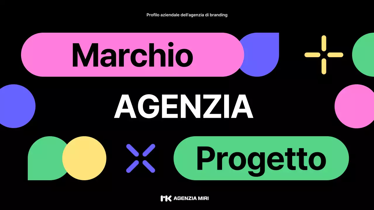 profilo aziendale black modern design