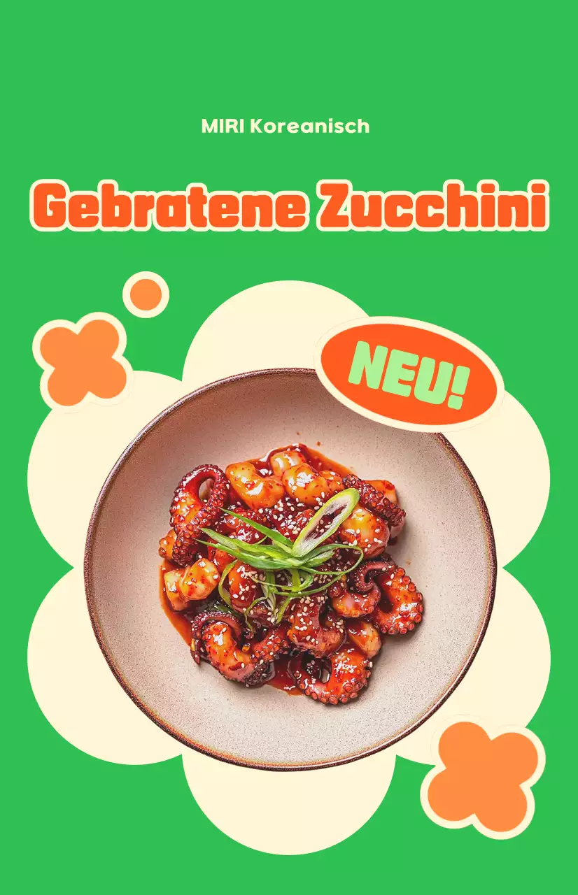 Werbung für Orange Pop-Lebensmittel