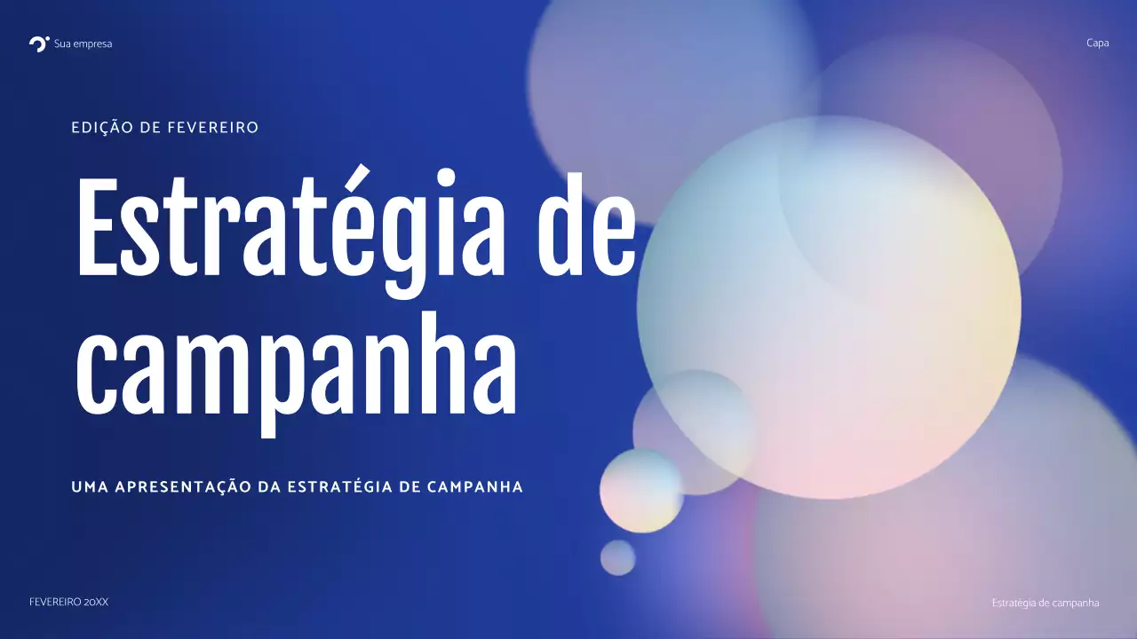 apresentação da campanha blue modern