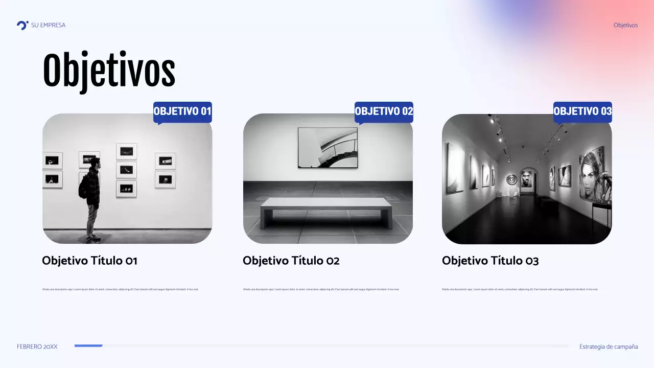 presentación de la campaña blue modern