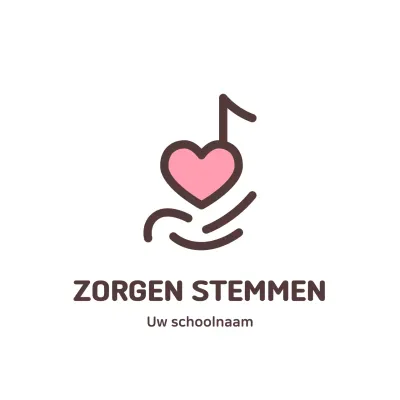 roze minimale school thema muziek logo