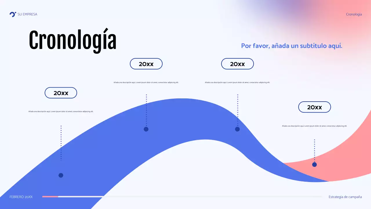 presentación de la campaña blue modern