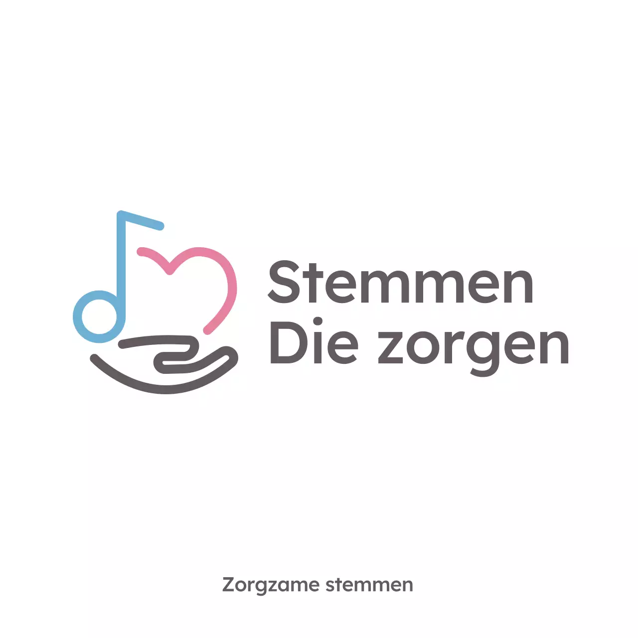blauw roze minimalistisch schoolthema muzieklogo