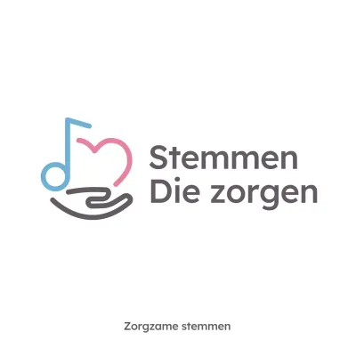 blauw roze minimalistisch schoolthema muzieklogo