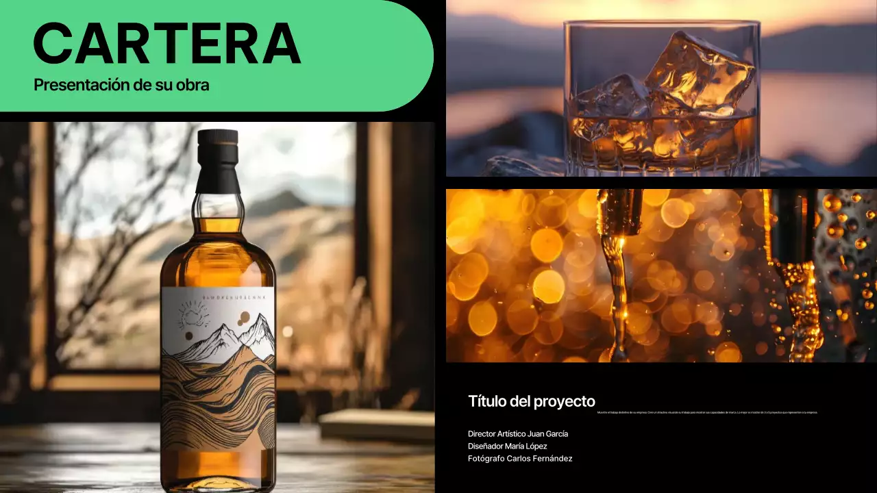 perfil de la empresa black modern design