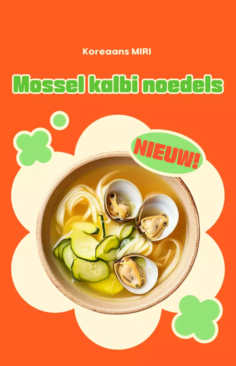 Oranje Pop Food Advertentie