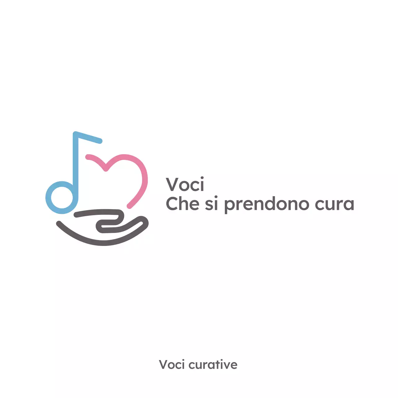 logo musicale tema scuola minimalista rosa blu