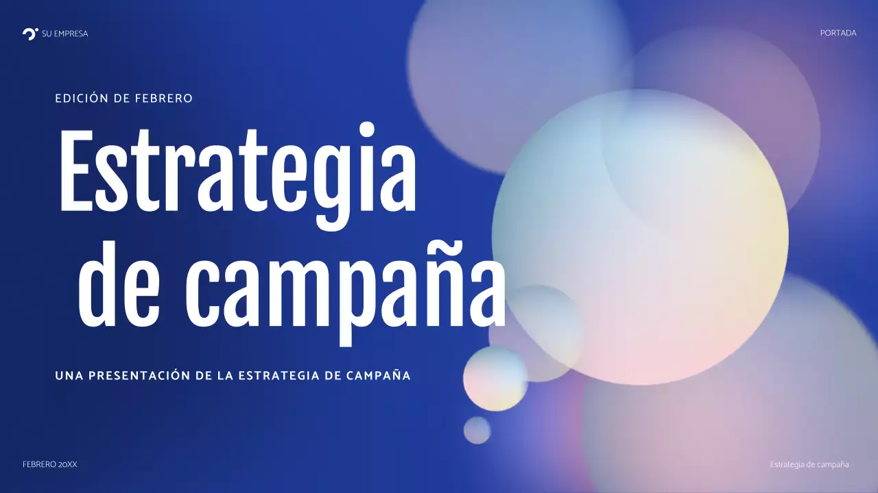 presentación de la campaña blue modern