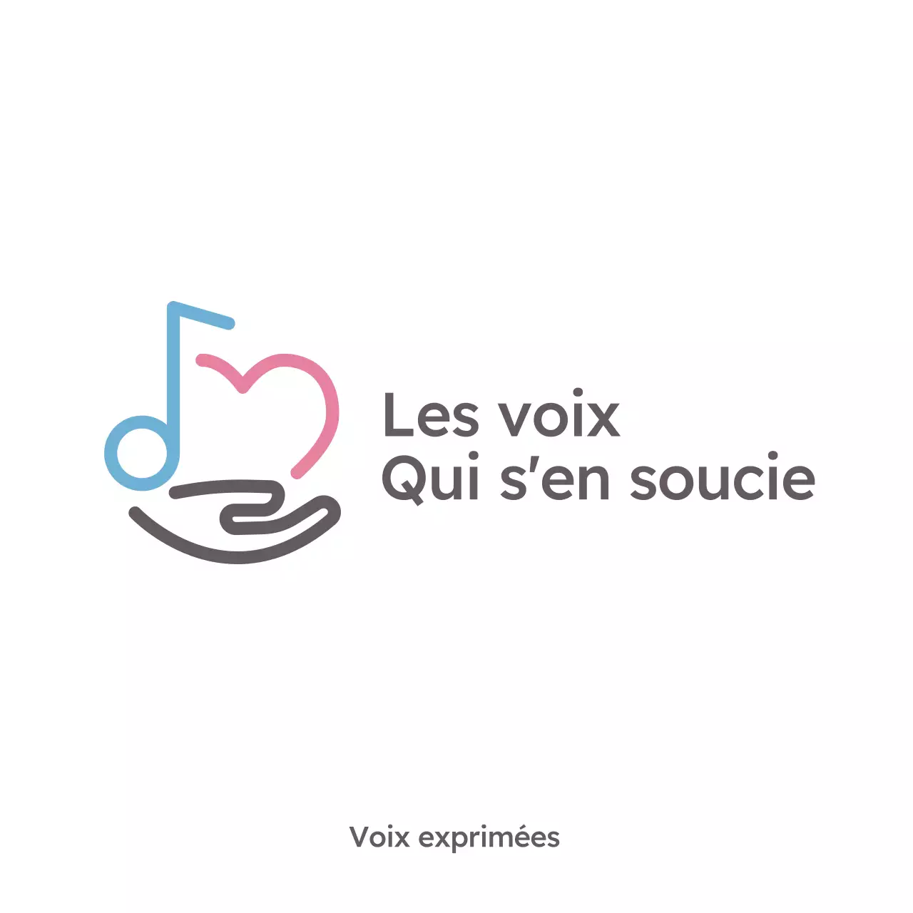 logo musical à thème scolaire minimaliste bleu rose