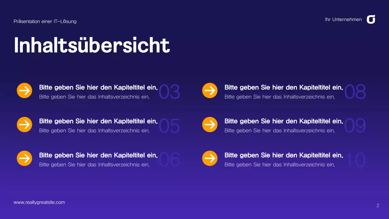 Lila-blauer abstrakter IT-Lösungsleitfaden