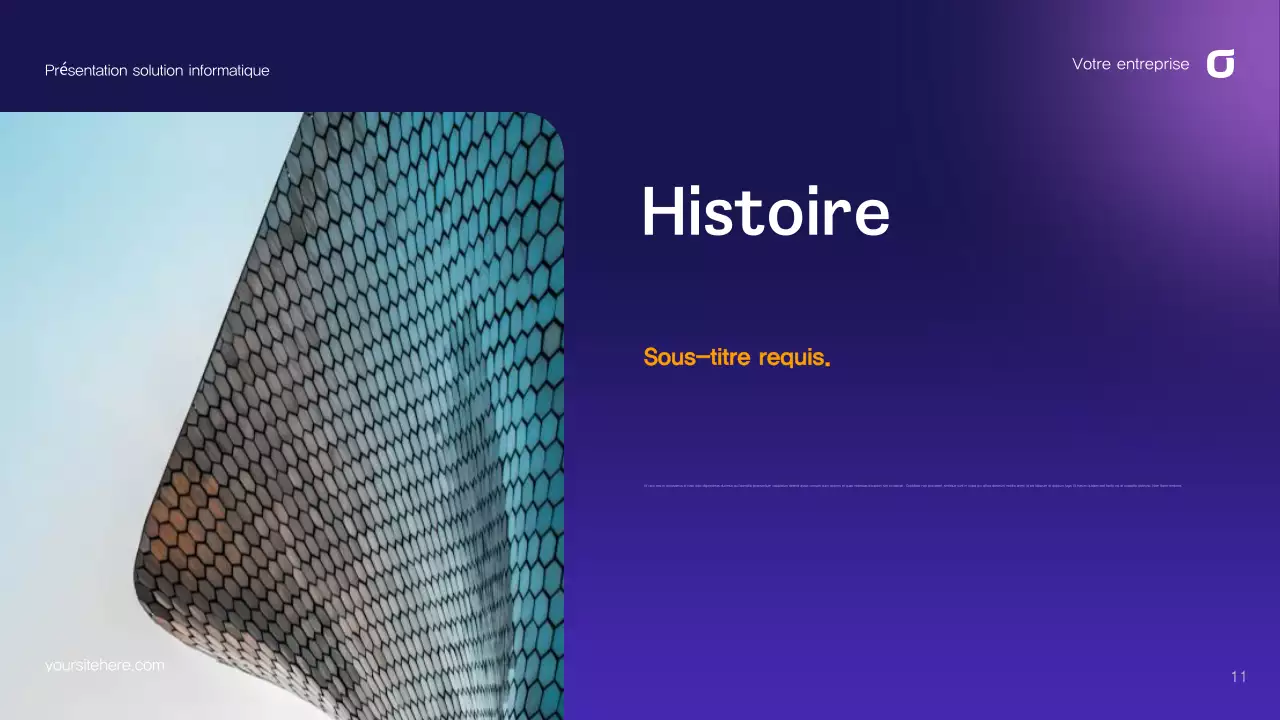 Guide de solutions informatiques abstraites violet-bleu