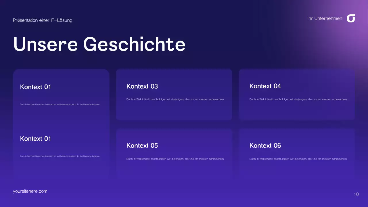 Lila-blauer abstrakter IT-Lösungsleitfaden
