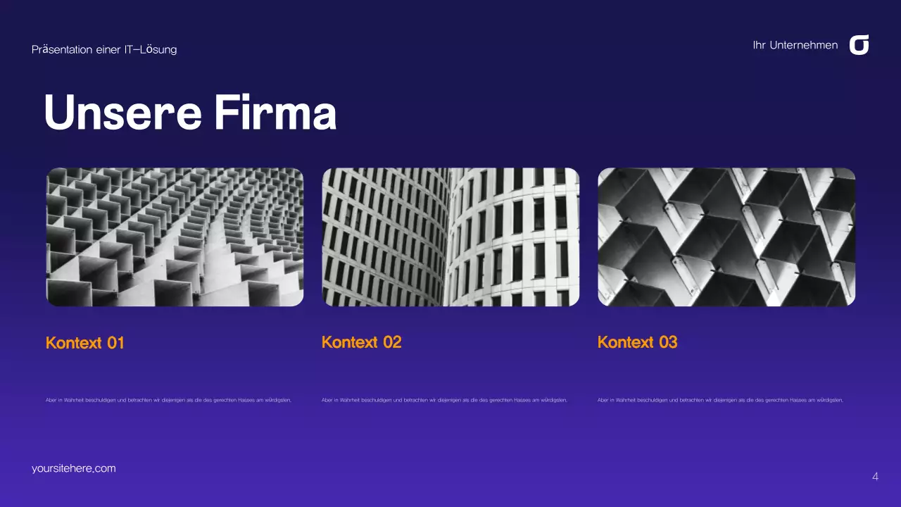 Lila-blauer abstrakter IT-Lösungsleitfaden