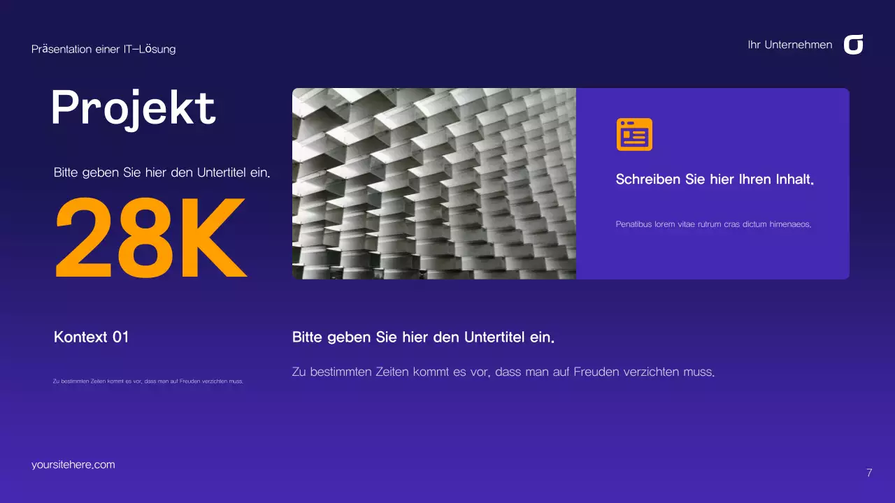 Lila-blauer abstrakter IT-Lösungsleitfaden