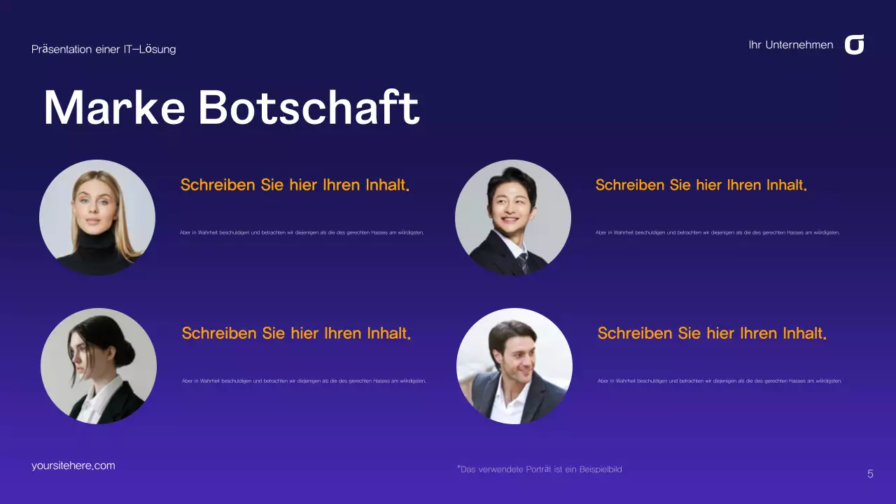 Lila-blauer abstrakter IT-Lösungsleitfaden