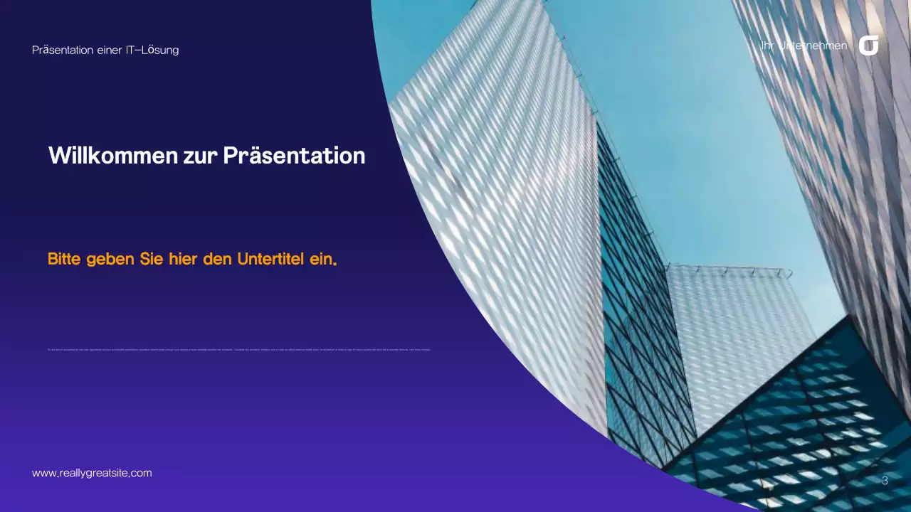 Lila-blauer abstrakter IT-Lösungsleitfaden