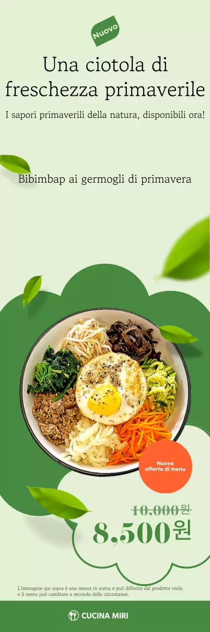 Pubblicità Bibimbap semplice verde