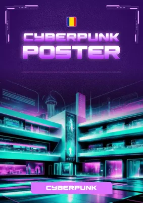 paars cyberpunk-ontwerp