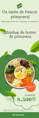 Anuncio de Bibimbap sencillo y verde