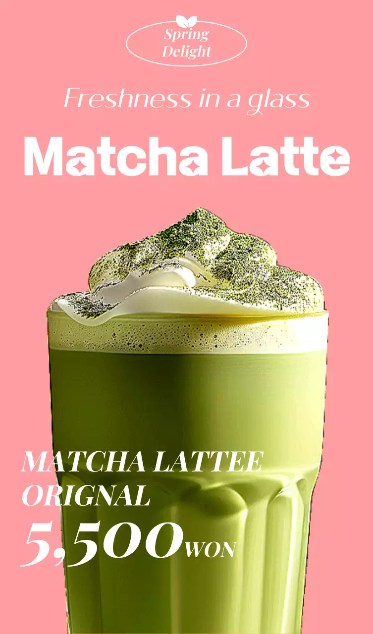 Iklan Minuman Modern Berwarna Pink