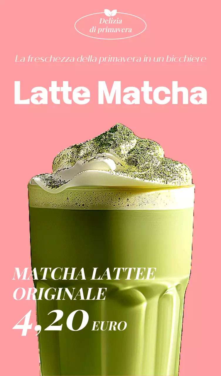 Pubblicità di bevanda moderna rosa