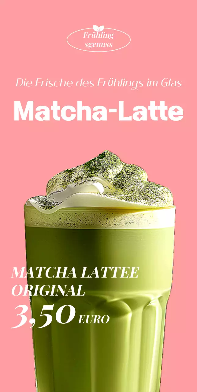 Rosa moderne Getränkewerbung