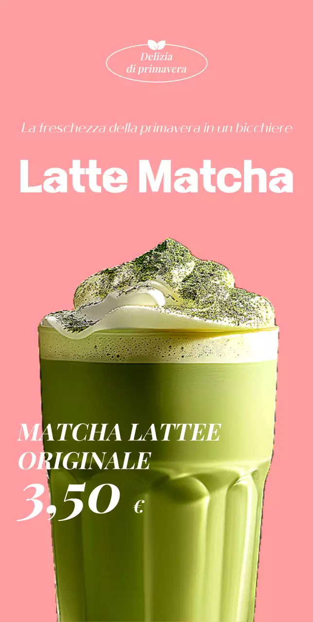 Pubblicità di bevanda moderna rosa