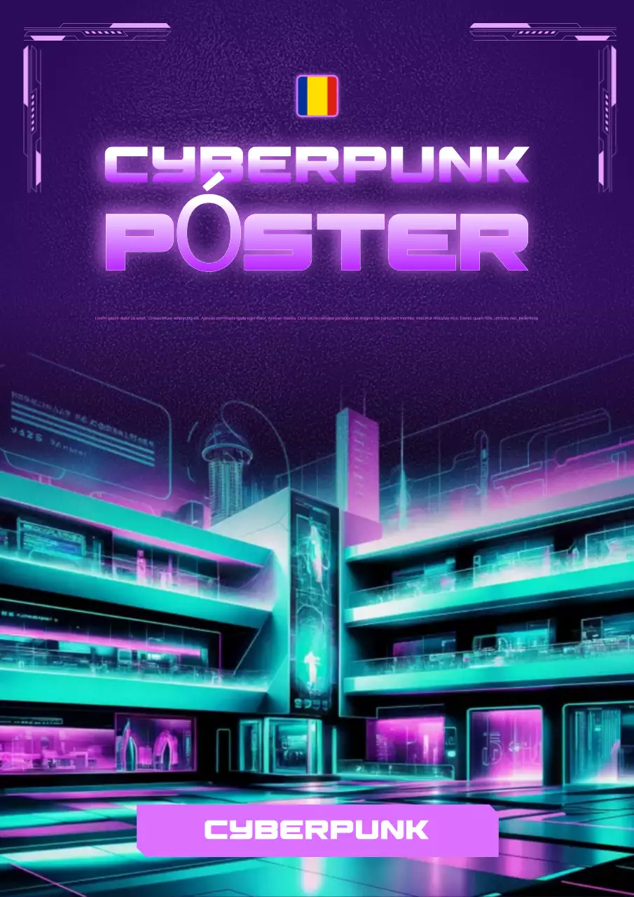 Diseño ciberpunk morado