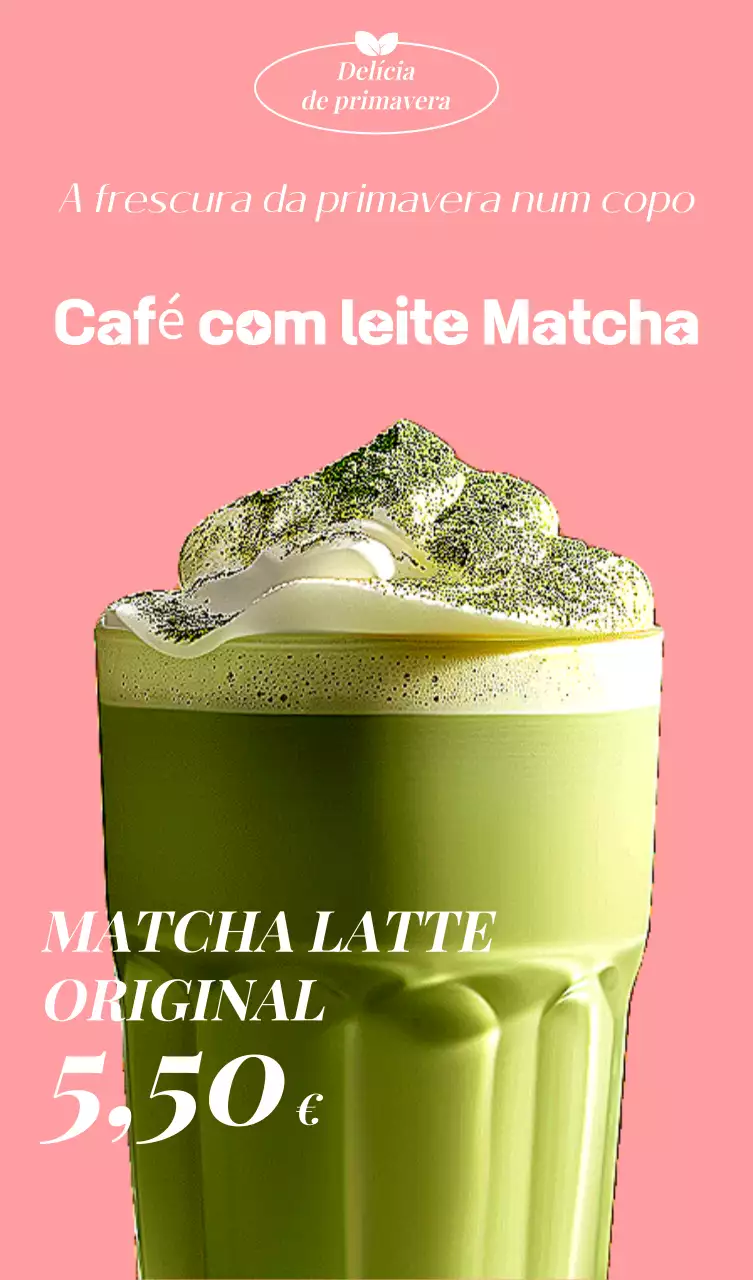 Propaganda de bebida moderna rosa