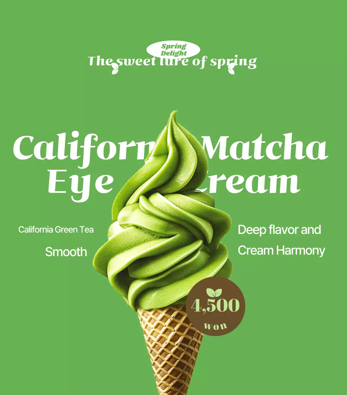 Iklan Es Krim Hijau Sederhana