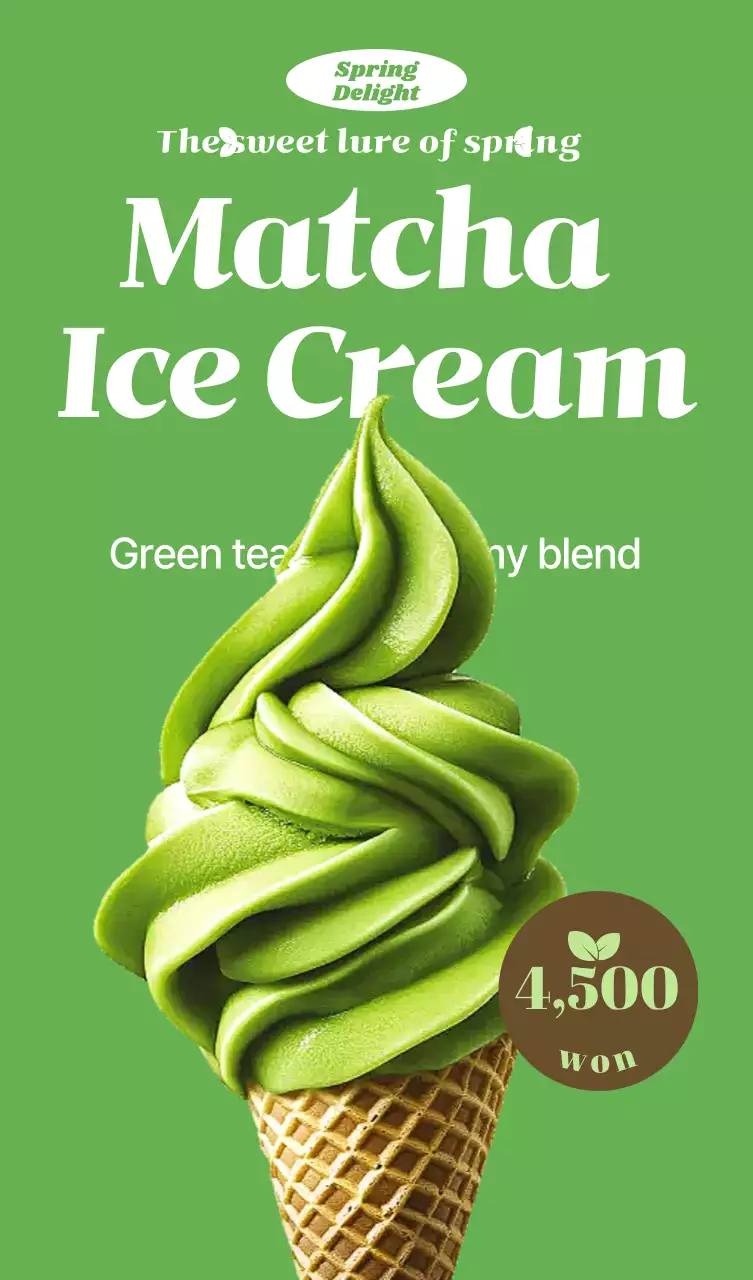 Iklan Makanan Penutup Hijau Bersih