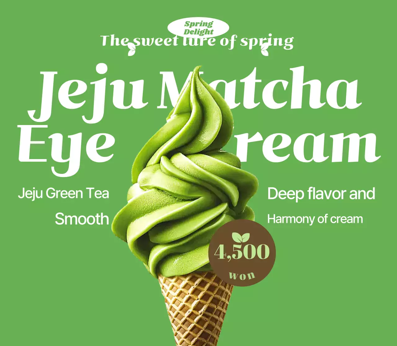 Iklan Makanan Penutup Hijau Sederhana