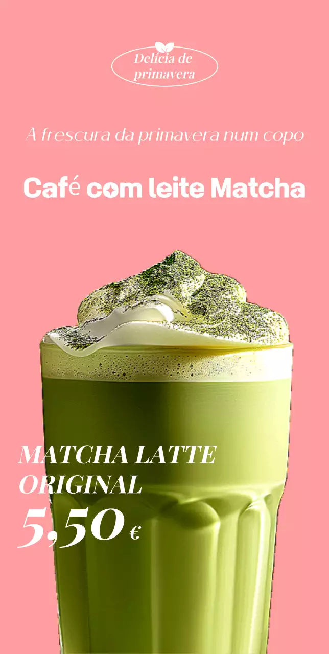 Propaganda de bebida moderna rosa