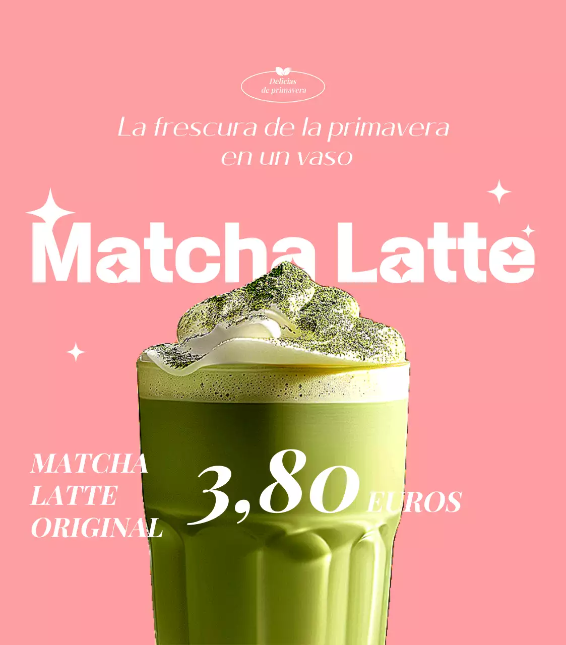 Anuncio de bebida gaseosa rosa