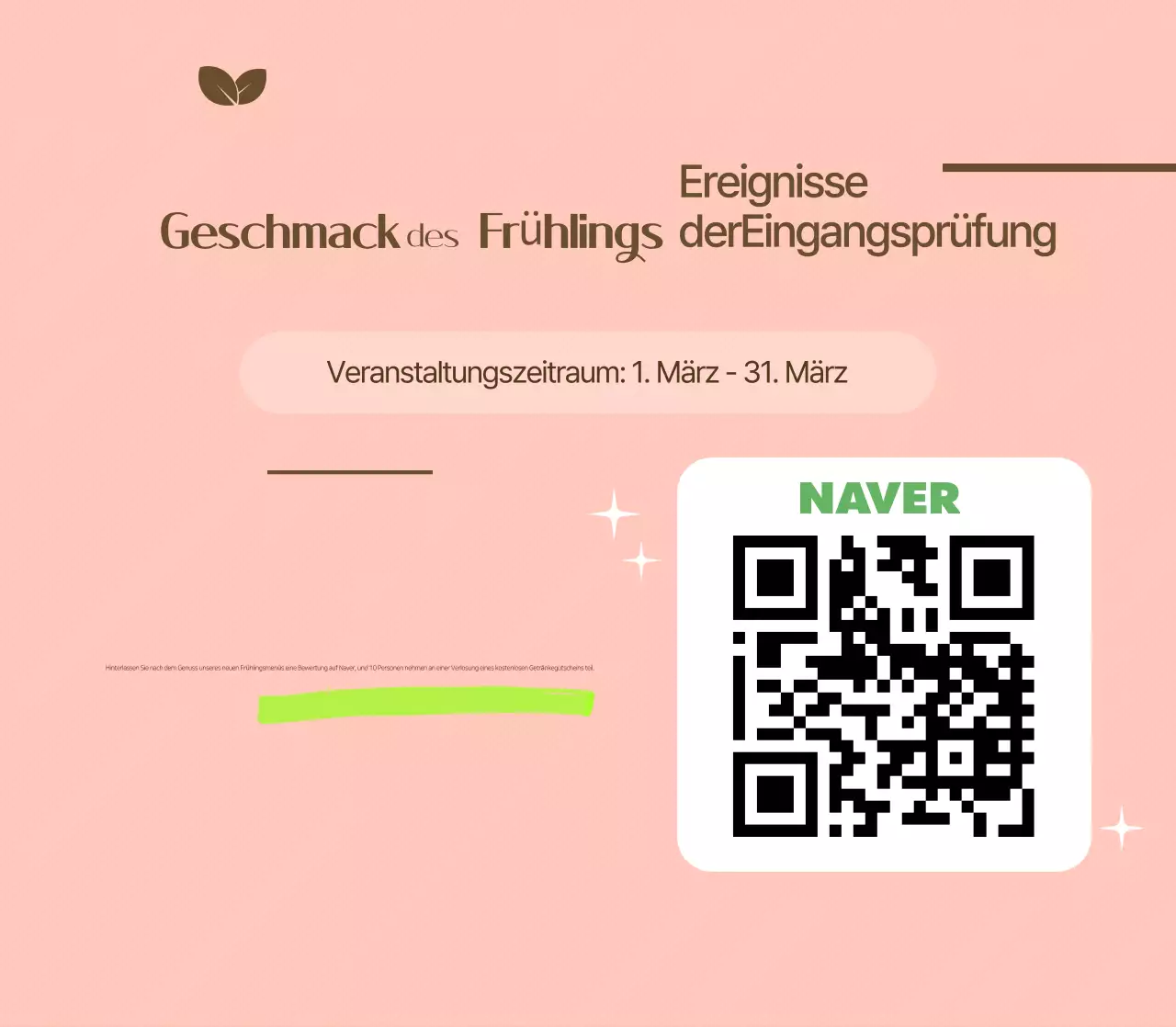 Werbung für einfaches grünes Dessert