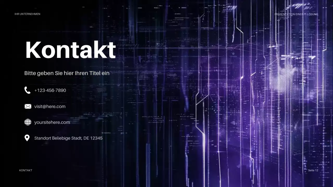lila futuristische IT-Präsentation