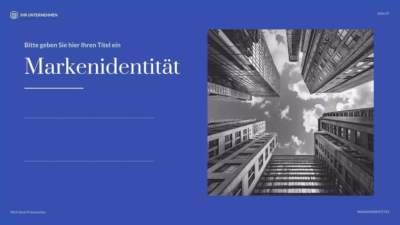 blaue moderne agenturpräsentation